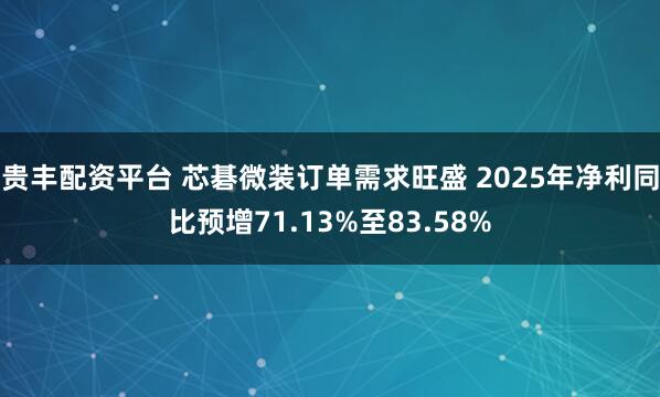 贵丰配资平台 芯碁微装订单需求旺盛 2025年净利同比预增71.13%至83.58%